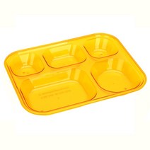 PC 유아동 식판 소 5칸, 반투명노랑, 본품