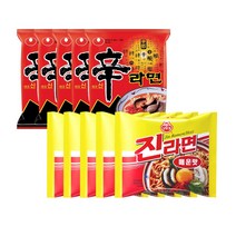 오뚜기진라면매운맛 5개 + 봉지)농심신라면 5개, 10개