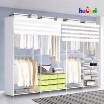 휴센 갤럭시 3130BRS+롤스크린+측판 드레스룸 옷장 행거, 3130BRS(그린)+롤스크린+측판