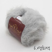 굿울 앙고라퍼 목도리 의류 뜨개실, 6(연회색)