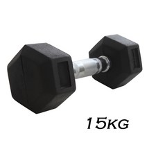 한중스포츠 고무 육각 아령 1kg~30kg까지, 15kg, 1개