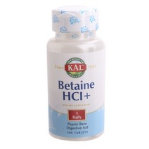Kal 베타인 HCL+ 타블렛, 100개입, 1개