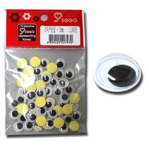 쪼아닷컴 눈알 접착식눈알 만들기 재료 인형눈알, 소포장 스티커눈알 10mm