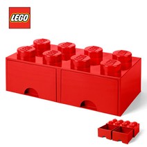레고 블럭 서랍형정리함 8구 1730_ 빨강, 단품