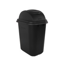 진성울트라 PP 회전 휴지통 13L~50L 대용량 업소 가정 주방, 블랙 13L