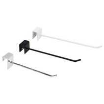 각파이프 일자후크/각 후크/매장 진열 찬넬 벽선반, 150mm, 블랙, 1개