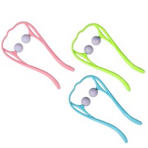라이팩 핸드안마기 목 어깨 등 수동 셀프 마사지 지압 골프공, 실리콘목안마기(색상랜덤), 1개