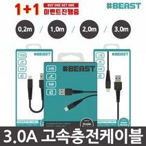 샵비스트 3.0A 고속충전케이블 1+1, 1개, 07-04.샵비화이트 8핀+8핀(2M)