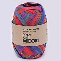 [앵콜스] (10+1) 미도리 종이실 (40g X 2볼) 여름 코바늘 뜨개실, 51 무지개나염