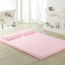 럭스앤펀 라텍스매트리스커버 퀸(Q) (150x200cm) 높이 3 5 7.5 15cm, 핑크(퀸7.5cm)