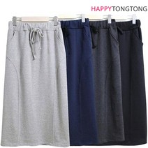 [해피통통] 여성용 HT트레이닝 롱스커트 빅사이즈 봄/가을/간절기 캐주얼 특양면 밴드치마