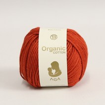 [앵콜스] 아가 오가닉코튼실 30g AGA Organic Cotton 유기농 면사 오가닉실 뜨개실 아기옷 아기양말 모자, 06 곶감오렌지