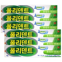 폴리덴트 의치부착재 후레쉬 민트 70g, 1개입, 6개
