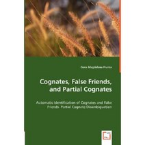 Cognates False Friends and Partial Cognates Paperback, VDM Verlag Dr. Mueller E.K.