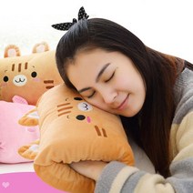 프라이스마켓 사무실 낮잠베개 수면베개 책상베개, 그린개구리