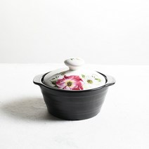 비채 도자기 내열 냄비 뚝배기 알파나비장미 계란찜 찌개 된장, 1.알파나비장미 내열냄비1호, 1개