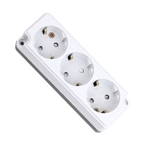 현대일렉트릭 접지 노출 3구 콘센트 KS인증