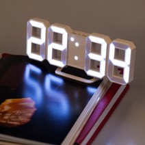 인테리어 무소음 3D LED 시계 터치미 에버클락, LED 1m 시계 + 아답터