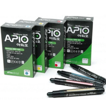 아피오 웰빙 물백묵 펜, 파랑, 10개