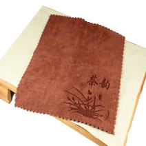 고급 난초문 밤색 차 수건 / 다도구 다도교육 다건 다기, 1개