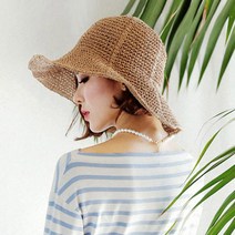 알맹 예쁜 여름 바캉스 피크닉 왕골모자 AMCHT01