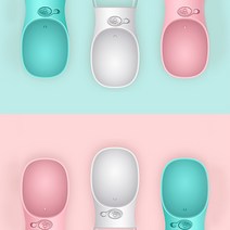 BBOLCAT 강아지 물병 애견 물통 휴대용 버튼식, 쿨 민트, 1개