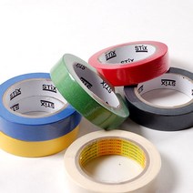 꾸미기만들기 칼라 마스킹테이프 2.5cm 강한접착력, 검정