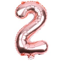 40인치 숫자 로즈골드, 2, 1개