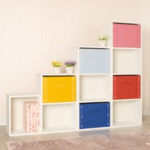 하우디가구 칼라 공간박스 1단 책장, 백색(DIY)