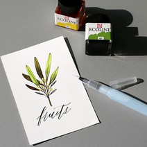 로얄탈렌스 에코라인 캘리그라피 수채화 잉크 48색, 블랙