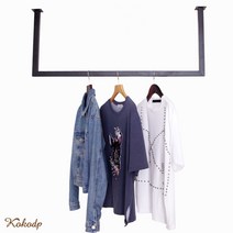 코코디피 옷가게용 주문제작 천장 벽면 부착 파이프 행거 천정 고정 헹거 옷걸이 봉, 주문제작(가로와 폭 배송메시지에) + 25각 + 분홍색, 1개