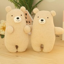 바바오가닉 오가닉 갈색 곰돌이 애착인형 만들기 (유기농면 인형diy) 안녕 브라운 diy, 손모은 갈색곰