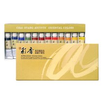 알파 채향 한국화 물감 12색 15ml 한국화물감
