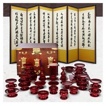춘향골 남원목기 물푸레 제기 37p + 제기함 (+퇴주그릇) 추사 산수화 6폭병풍, 1box, 접시18,나물접시3,술잔3,잔대3,탕기3,식혜그릇1,향로1,촛대2,어틀1,편틀1,지방틀1,왕관함1,6폭병풍,퇴주그릇