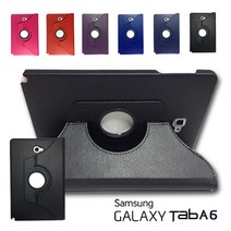 삼성 갤럭시 탭A6 10.1 SM-T580 SM-T585 고급 가죽 회전형 케이스, 검정