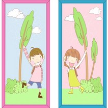 BJ그림벽지 화장실 문 리폼 시트지 PP80-028-1-남성용( 풀 필요없음), 접착식 시트지