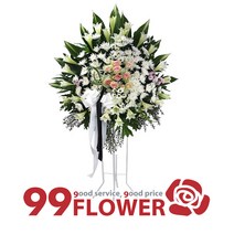 (주)99플라워 특별한 신화환 1단근조 [ST-FB222]
