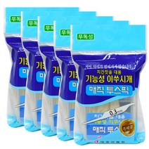 대중인벤트 매직투스픽 기능성 이쑤시개 100P 치간칫솔, 5개, 100개입