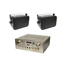 EVO 매장용앰프 미니앰프 업소용 엠프, HI-207 + 실내스피커 2개