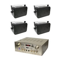 EVO 매장용앰프 미니앰프 업소용 엠프, HI-207 +실내스피커 4개