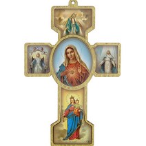 가톨릭성물방 이콘십자가 - 성모성심 (이태리)