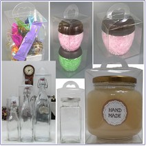 [슈가블링] 투명하트손잡이박스, 투명손잡이박스(일자형)100ml, 1개