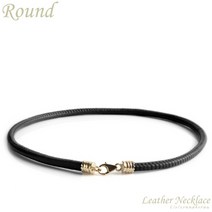 클루아조네코리아 가죽목걸이 천연가죽 14K 금 Round 4mm Gold Edition 목걸이
