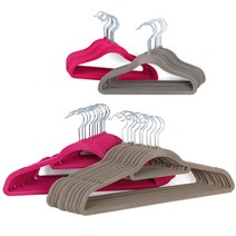 WOHNEN 매직옷걸이 논슬립벨벳옷걸이 매직행거 30P, 매직유아옷걸이(핑크) 30P, 1개