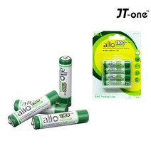 제이티원 알로 1100mAh AAA충전지 3A 배터리 니켈 수소 충전용 건전지, 4개입