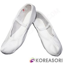 코리아소리 흰색 코있는 소가죽 굽없는 한국무용슈즈 코슈즈 SOP-SJA111X, 220