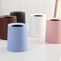 해강 인테리어 휴지통 8L 12L, 모던원형휴지통_8L_다크그레이