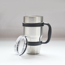 아이콘 몬스터 텀블러 보온컵 보냉컵 실버 스테인리스 900ml, 몬스터 텀블러 + 방수뚜껑 + 손잡이