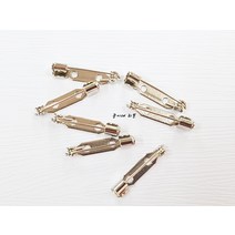 14개) 일자 브롯치핀/브로치/일자핀/일자뱃지/일자공핀/옷핀/코사지핀, 2cm 14개