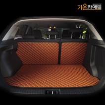 홉스 올란도 3D 풀커버 가죽 트렁크매트, 트랙스, 브라운가죽(풀세트)